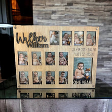 Load image into Gallery viewer, Hand Made Custom Wood Baby Birth Picture Photo Frame