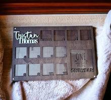 Load image into Gallery viewer, Hand Made Custom Wood Large Wallet Size Baby Birth Picture Photo Frame