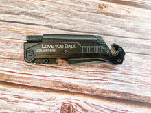 Load image into Gallery viewer, Father's Day Personalized Engraved 6 in 1 Utility Pocket Knife