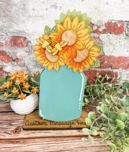 Load image into Gallery viewer, Gift Card Holder Sunflower Mason Jar with Bees