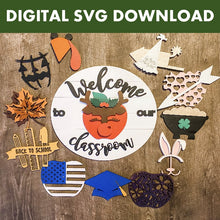 Load image into Gallery viewer, DIGITAL SVG DOWNLOAD Classroom Teacher Interchangeable Door Sign