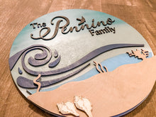 Load image into Gallery viewer, Personalized Round Layered Door Sign