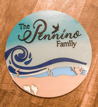 Load image into Gallery viewer, Personalized Round Layered Door Sign