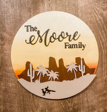 Load image into Gallery viewer, Personalized Round Layered Door Sign