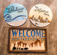 Load image into Gallery viewer, Personalized Round Layered Door Sign