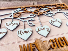 Load image into Gallery viewer, Hanging Heart Family Frames