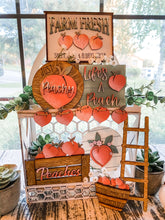 Load image into Gallery viewer, Tiered Tray Peaches Decor