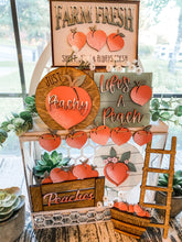 Load image into Gallery viewer, Tiered Tray Peaches Decor