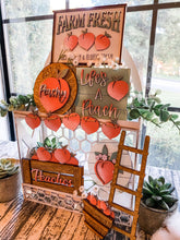 Load image into Gallery viewer, Tiered Tray Peaches Decor