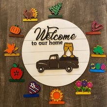 Load image into Gallery viewer, Take & Make KIT Interchangeable Holiday Door Sign