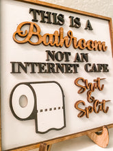 Load image into Gallery viewer, Shit and Split Bathroom Sign