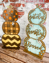 Load image into Gallery viewer, Stacked Pumpkins Harvest Autumn Thanksgiving