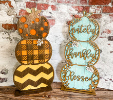Load image into Gallery viewer, Stacked Pumpkins Harvest Autumn Thanksgiving