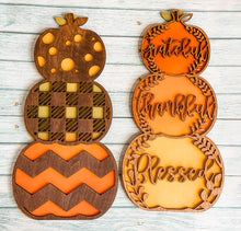 Load image into Gallery viewer, Stacked Pumpkins Harvest Autumn Thanksgiving
