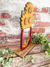 Load image into Gallery viewer, Mother's Day Personalized Sunflower and Bees Mason Jar