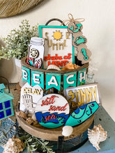 Load image into Gallery viewer, Tiered Tray Summer Decor