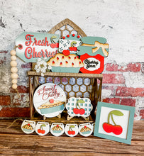 Load image into Gallery viewer, Tiered Tray Cherry Pie Cherries Decor