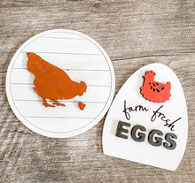 Load image into Gallery viewer, Tiered Tray Chicken Farm Decor