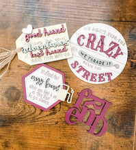 Load image into Gallery viewer, Tiered Tray Crazy Friends Decor