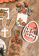 Load image into Gallery viewer, Tiered Tray He is Risen Easter Decor