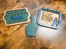 Load image into Gallery viewer, Tiered Tray F*** Off Decor