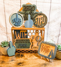 Load image into Gallery viewer, Tiered Tray F*** Off Decor