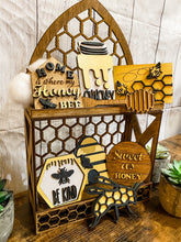 Load image into Gallery viewer, Tiered Tray Honey, Bee Kind Decor