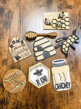 Load image into Gallery viewer, Tiered Tray Honey, Bee Kind Decor