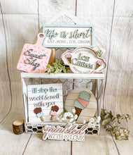 Load image into Gallery viewer, Tiered Tray Ice Cream Decor