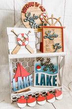 Load image into Gallery viewer, Tiered Tray Lake House Decor