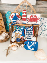 Load image into Gallery viewer, Tiered Tray Nautical Set Sail Decor