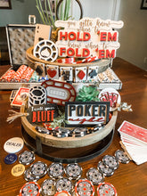 Load image into Gallery viewer, Tiered Tray Poker Night Decor