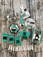 Load image into Gallery viewer, Tiered Tray with Custom Color Coffee Bar Decor