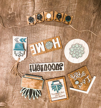 Load image into Gallery viewer, Tiered Tray Succulent Decor