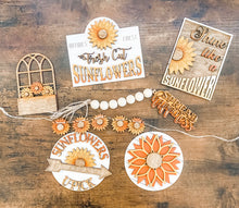 Load image into Gallery viewer, Tiered Tray Sunflower Decor
