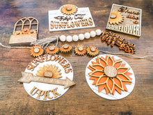 Load image into Gallery viewer, Tiered Tray Sunflower Decor