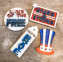 Load image into Gallery viewer, Tiered Tray Independence Day USA Decor