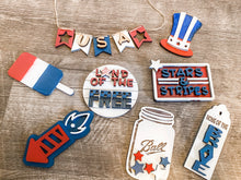Load image into Gallery viewer, Tiered Tray Independence Day USA Decor