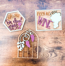 Load image into Gallery viewer, Tiered Tray Wine Time Decor