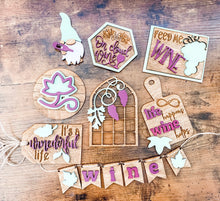 Load image into Gallery viewer, Tiered Tray Wine Time Decor