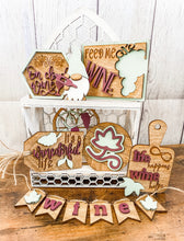 Load image into Gallery viewer, Tiered Tray Wine Time Decor