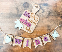 Load image into Gallery viewer, Tiered Tray Wine Time Decor