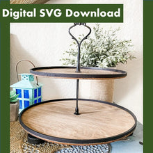 Load image into Gallery viewer, Digital Download Two-Tier Tiered Tray Set SVG