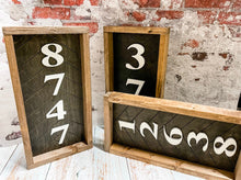 Load image into Gallery viewer, Herringbone Framed Address Signs