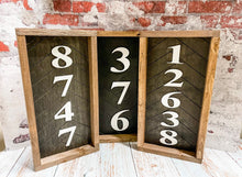 Load image into Gallery viewer, Herringbone Framed Address Signs