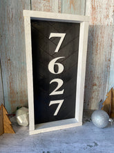Load image into Gallery viewer, Herringbone Framed Address Signs