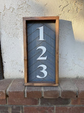 Load image into Gallery viewer, Herringbone Framed Address Signs