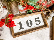 Load image into Gallery viewer, Herringbone Framed Address Signs