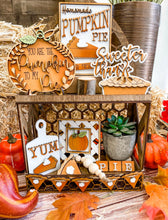 Load image into Gallery viewer, Pumpkin Pie Thanksgiving Tier Tray Set