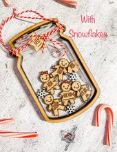 Load image into Gallery viewer, Gingerbread Mason Jar Family Ornament